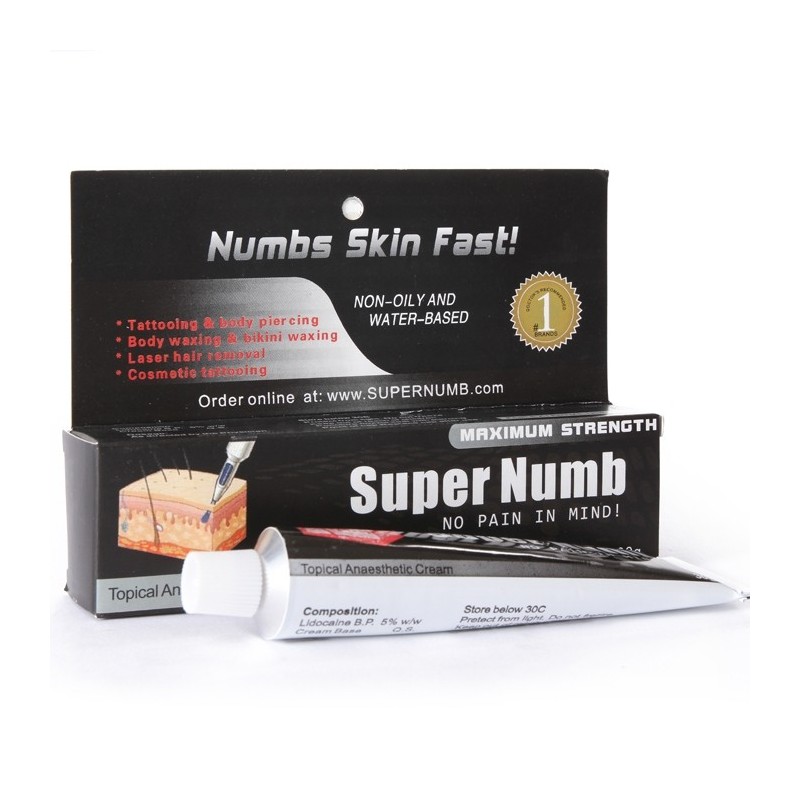 Super Numb Cream local Anesthectic Lidocaine Water Based 