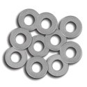 100 x Zinc Plated Steel Flat Washers - 4x14x1mm FWR02