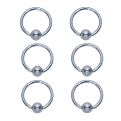 6pc Circular Piercing w/ Balls Steel (1.2mm)