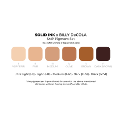 SMP Pigments Set Billy Decola Series Solid Ink -1oz Bottles