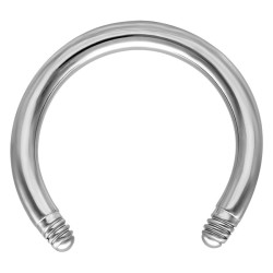 6pc Micro Circular Barbell Piercing Part Steel (1.2mm) Piercing