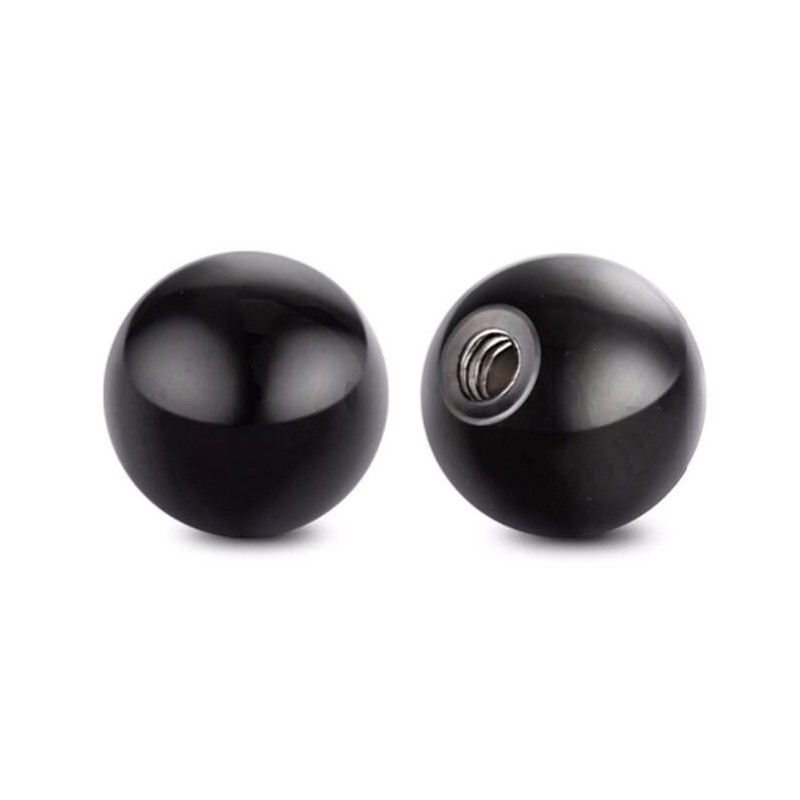 6pc 16G Black Ball Steel Steel - 1.2mm Piercing Jewelry