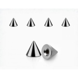 6pcs wholesale lot piercing part 316l steel cone