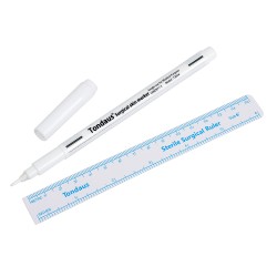 Sterile Surgical Skin Marker & Ruler - White