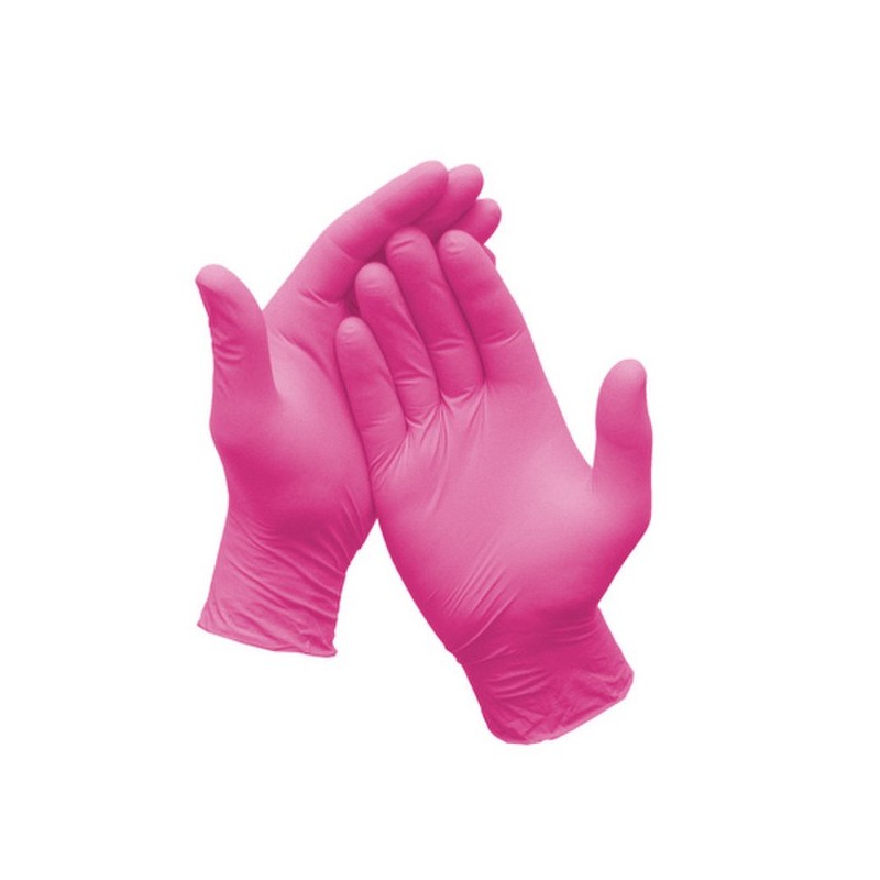 Pink Nitrile Gloves Disposable - 100's Products