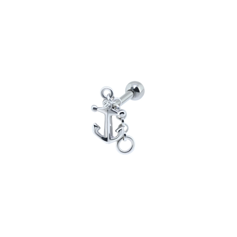 Anchor Sterling Silver Helix Piercing Piercing Jewelry