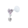 Dual Jeweled Heart Sterling Silver Tragus Piercing