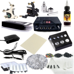 Professional Coil Machine Kit w/ Black Ink Tattoo Machines