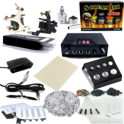 Professional Coil Machine Kit w/ Ink Set Tattoo Machines