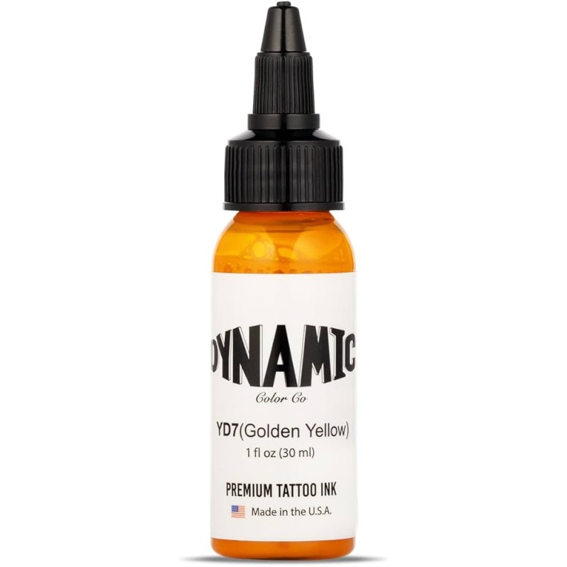 Dynamic Golden Yellow Tattoo Ink – 1oz Tattoo Ink