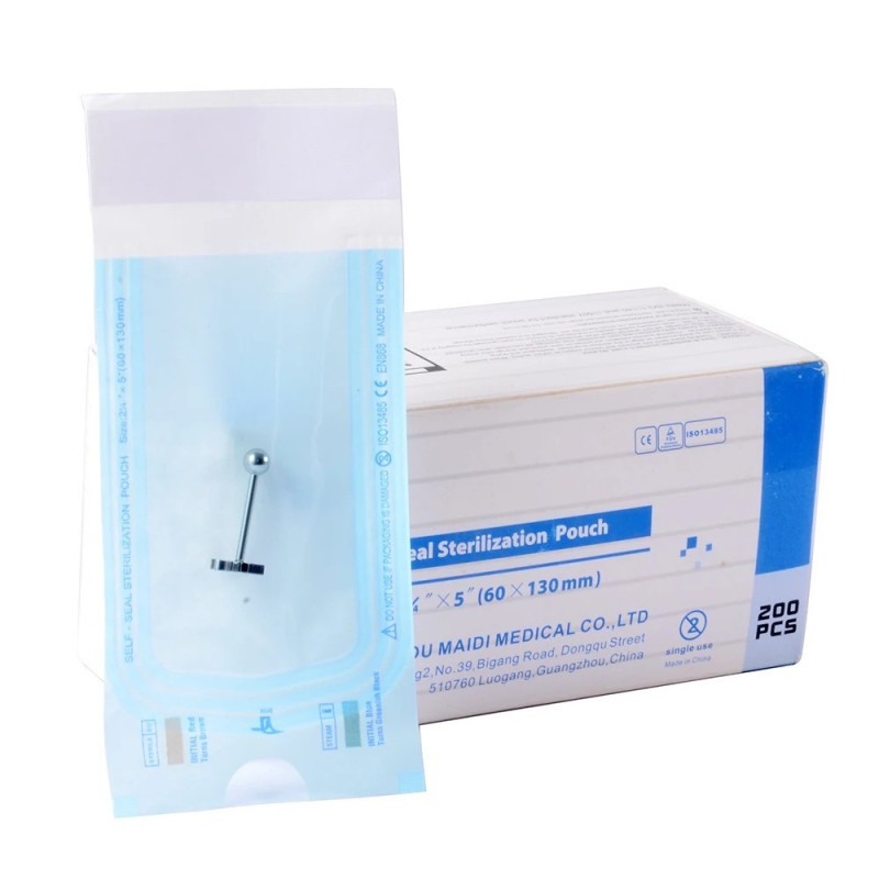 60x130mm Small Sterilization Pouches - Self-Sealing | Autoclave
