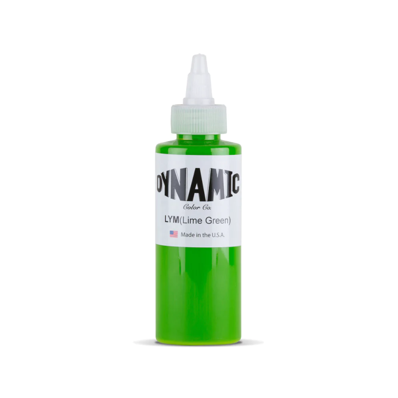 Lime green 4oz Dynamic Tattoo Ink - Twist Cap Heat Seal Genuine