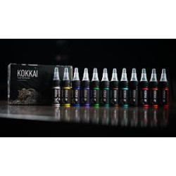 12-Pack 1/2oz Kokkai Sumi Colour Set 15ml Tattoo Ink