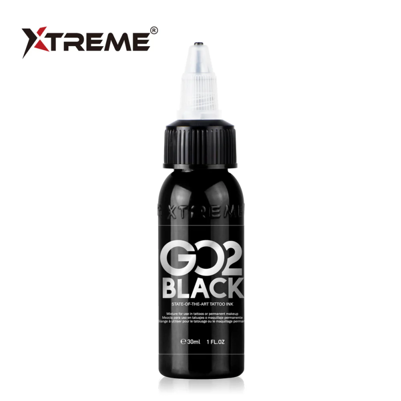 15ml Go2 Black Xtreme Inks - 1/2oz Tattoo Ink 15ml Go2 Black Xtreme Inks - 1/2oz Tattoo Ink