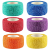 2.5cm Cohesive Adhesive Grip Bandages Roll 5m Length - Mixed