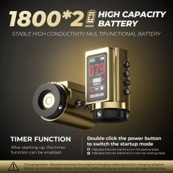 CNC E400 Professional Wireless Tattoo Machine 2.4mm Stroke