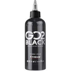 240ml GO2 Black Xtreme Inks - 8oz Tattoo Ink
