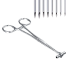 Stainless Steel Septum Piercing Forceps Precision Tubular Clamp