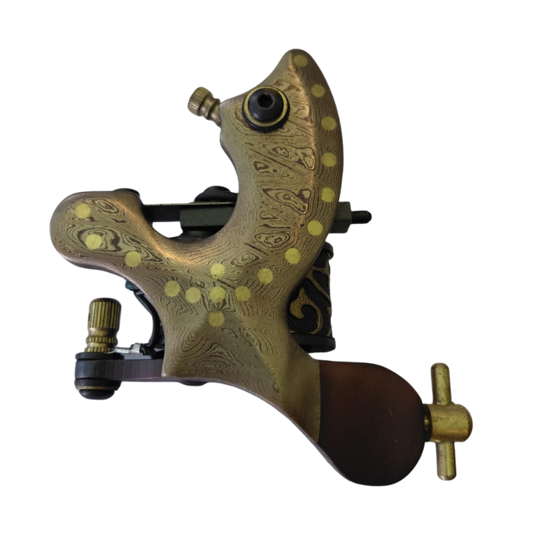 Damascus Steel Shader Tattoo Machine Handcrafted