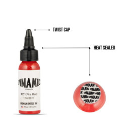 Dynamic Fire Red Tattoo Ink 1oz Tattoo Ink
