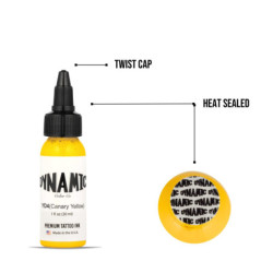 Dynamic Canary Yellow Tattoo Ink 1oz Tattoo Ink