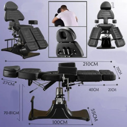 Professional Hydraulic Tattoo Chair Adjustable Multi-Functional