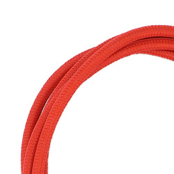 Premium Braided RCA Tattoo Power Cable: Heavy-Duty Woven Red