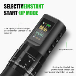E96 Adjustable Stroke Wireless Tattoo Pen w/ Digital Display