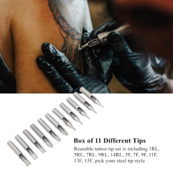 11-Piece Stainless Steel Tattoo Tip Set Products