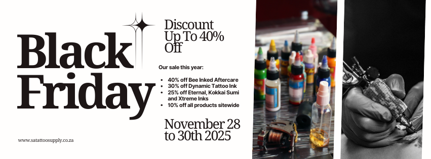 Black Friday Sale on Aftercare, Tattoo Ink, Machines, essentials and more