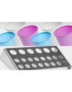 Acrylic & Stainless steel Ink Cup holders for disposable ink cups